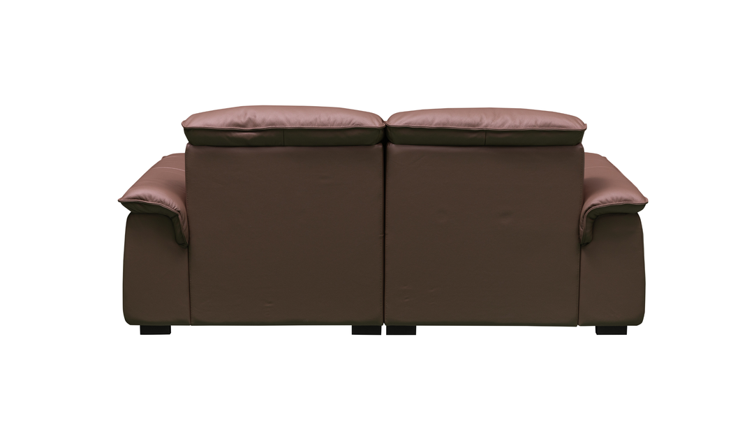 Klaussner Velisse Stationary Leather Loveseat with  S-spring Seats