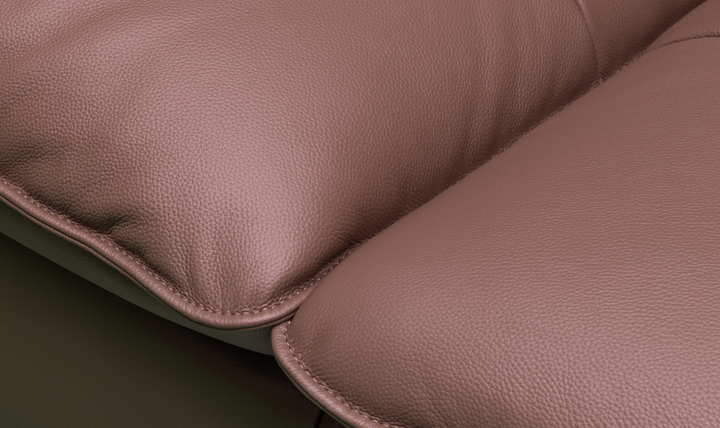 Klaussner Velisse Stationary Leather Loveseat with  S-spring Seats
