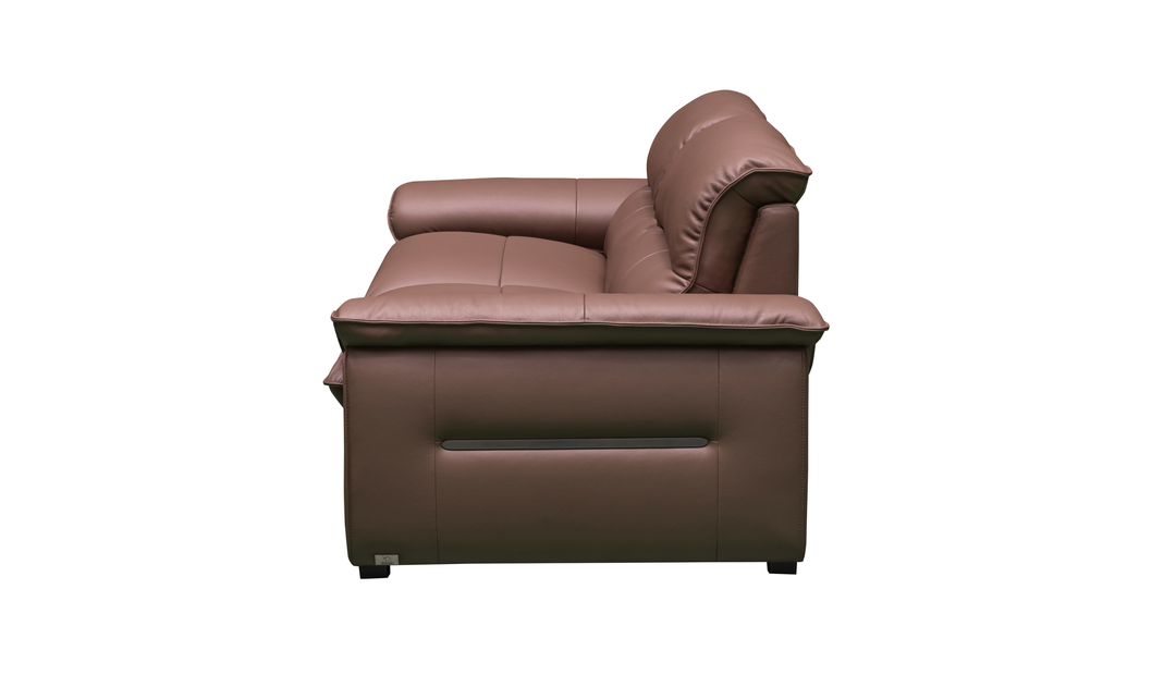 Klaussner Velisse Stationary Leather Loveseat with  S-spring Seats