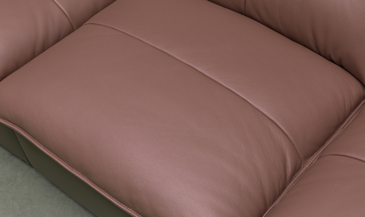 Klaussner Velisse Stationary Leather Loveseat with  S-spring Seats