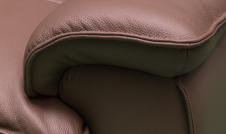 Klaussner Velisse Stationary Leather Loveseat with  S-spring Seats