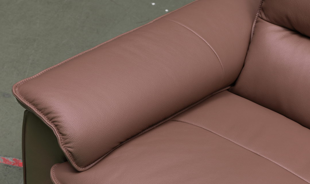 Klaussner Velisse Stationary Leather Living Room Set (Middle Size Sofa + Loveseat)-Jennifer Furniture