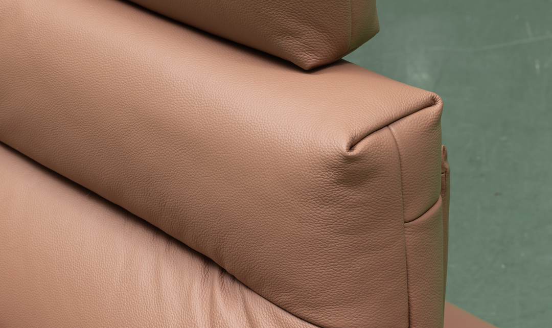 Klaussner Altavero Stationery Sofa With Deep Seating & Adjustable Headrest