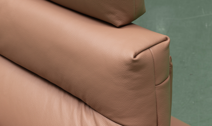 Klaussner Altavero Stationery Sofa With Deep Seating & Adjustable Headrest