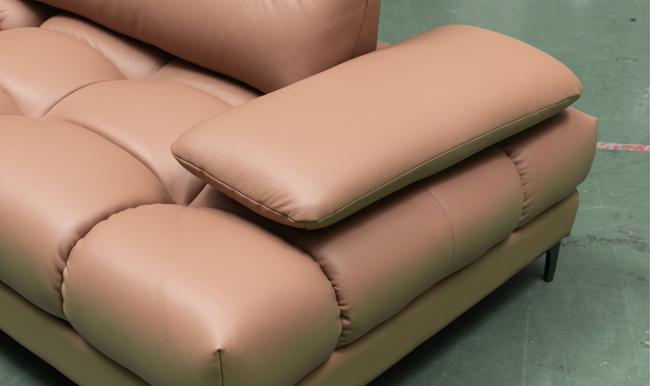 Klaussner Altavero Stationery Sofa With Deep Seating & Adjustable Headrest