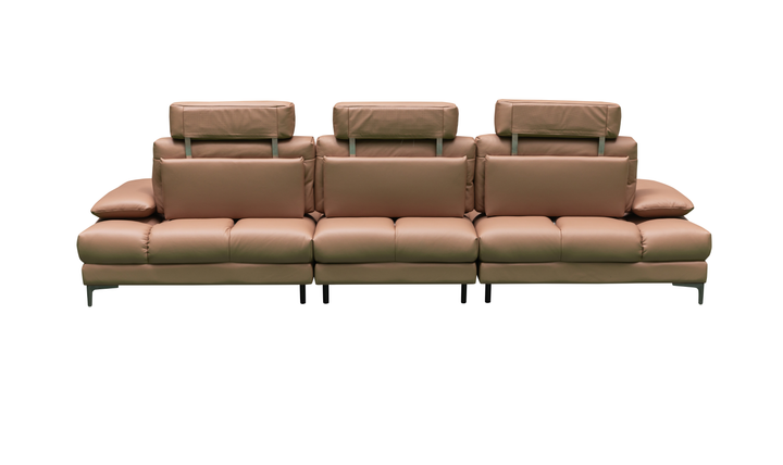 Klaussner Altavero Stationery Sofa With Deep Seating & Adjustable Headrest