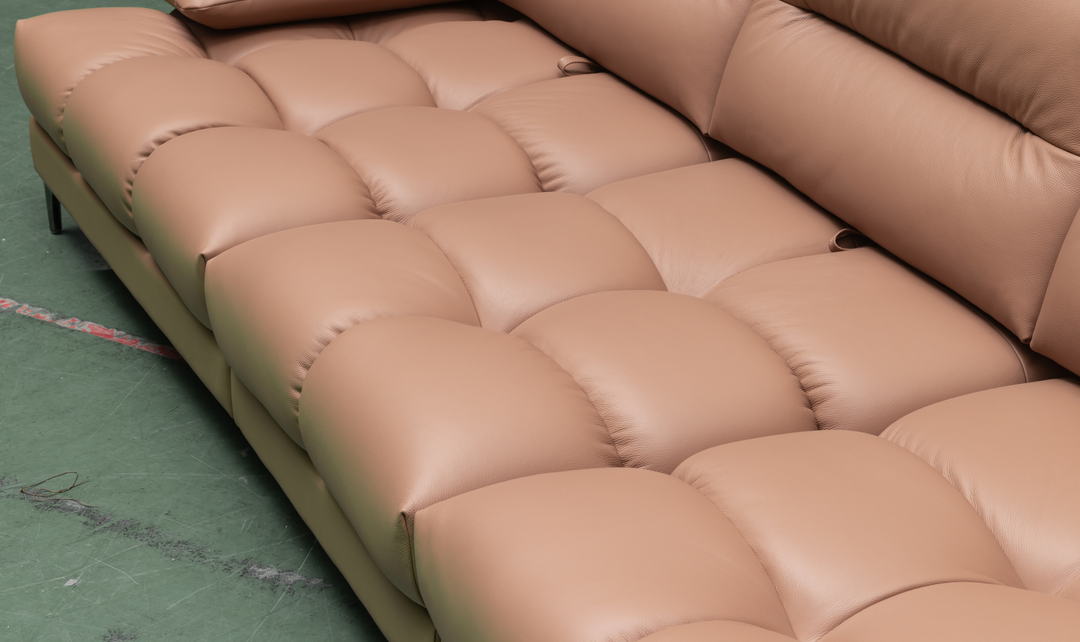 Klaussner Altavero Stationery Sofa With Deep Seating & Adjustable Headrest