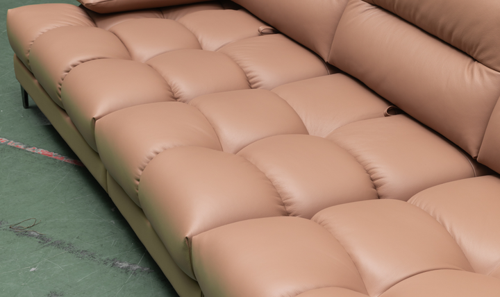 Klaussner Altavero Stationery Sofa With Deep Seating & Adjustable Headrest