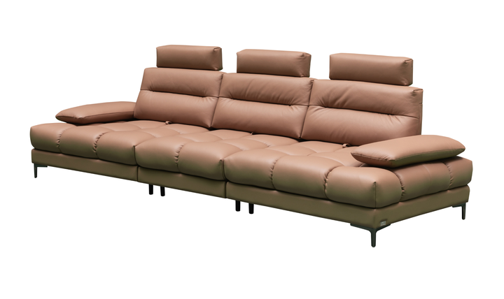 Klaussner Altavero Stationery Sofa With Deep Seating & Adjustable Headrest