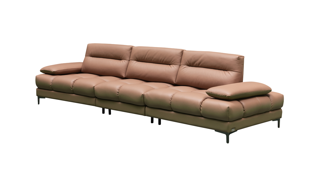 Klaussner Altavero Stationery Sofa With Deep Seating & Adjustable Headrest