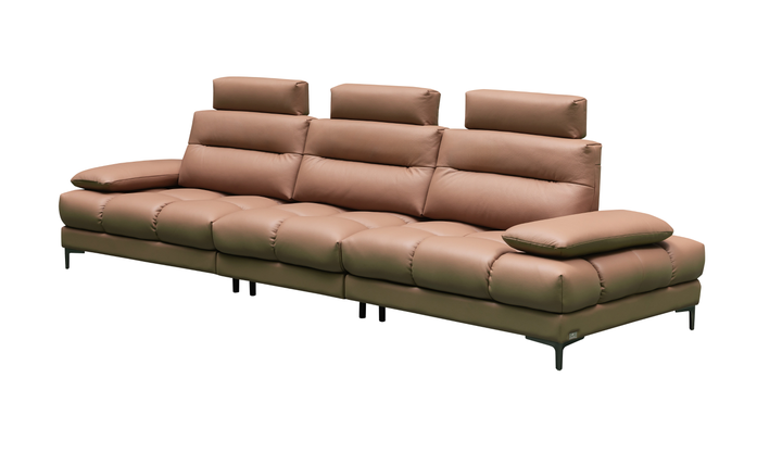 Klaussner Altavero Stationery Sofa With Deep Seating & Adjustable Headrest
