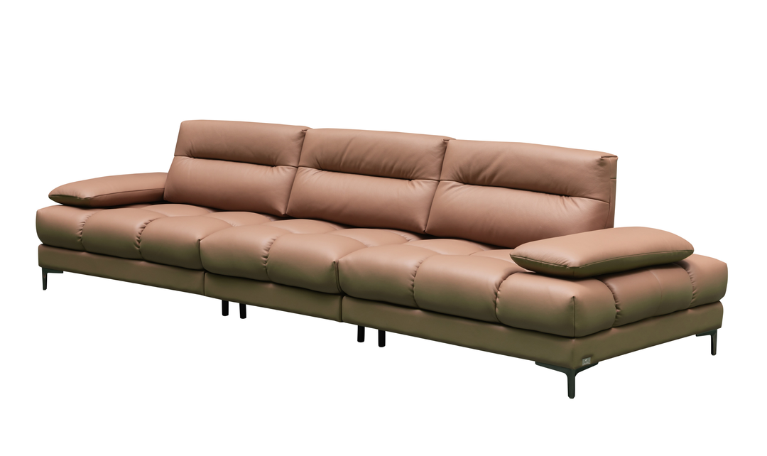 Klaussner Altavero Stationery Sofa With Deep Seating & Adjustable Headrest