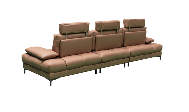 Klaussner Altavero Stationery Sofa With Deep Seating & Adjustable Headrest