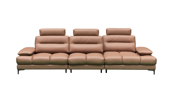 Klaussner Altavero Stationery Sofa With Deep Seating & Adjustable Headrest