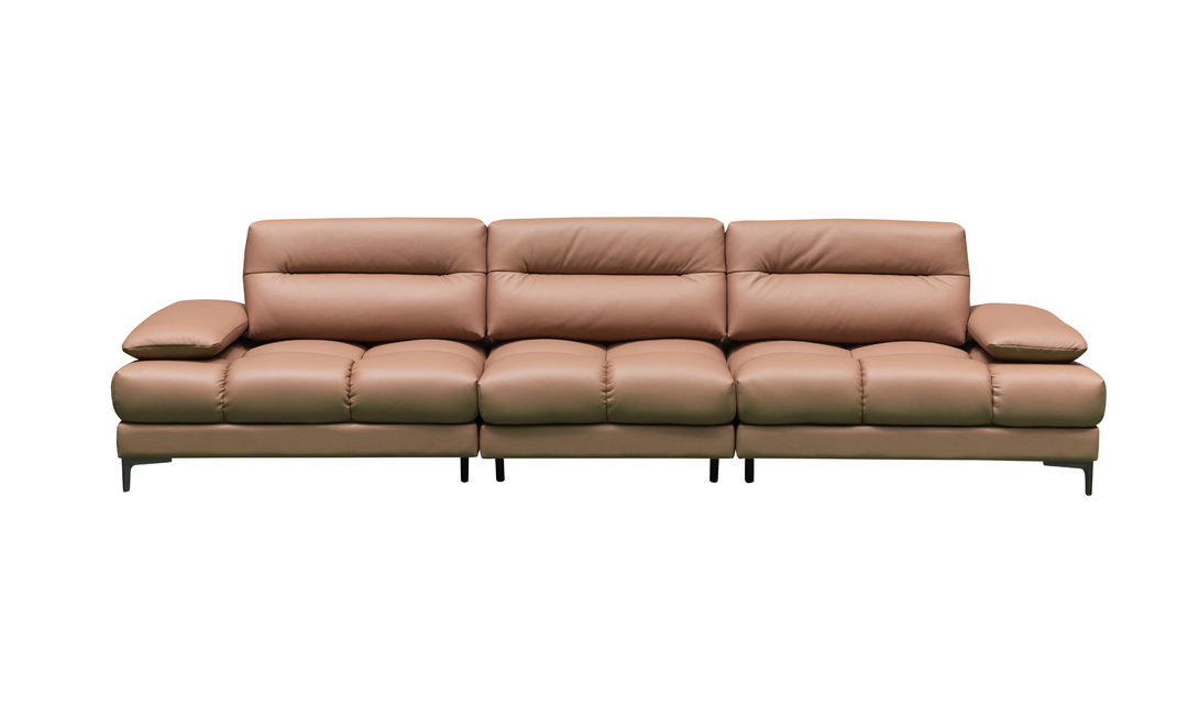 Klaussner Altavero Stationery Sofa With Deep Seating & Adjustable Headrest