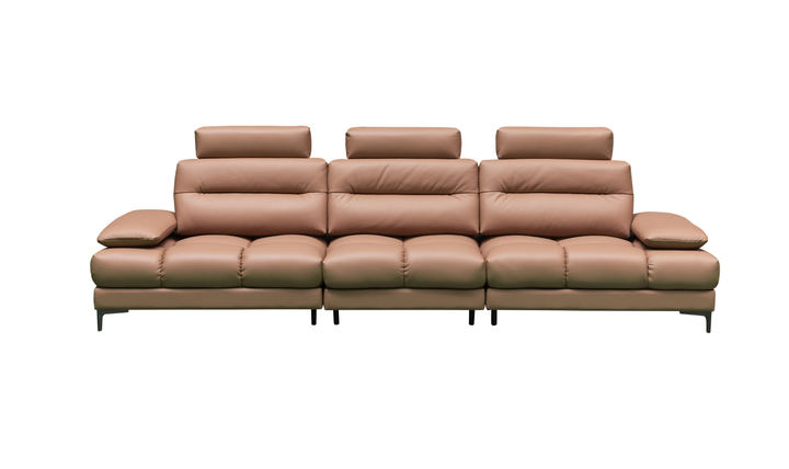 Klaussner Altavero Stationery Sofa With Deep Seating & Adjustable Headrest