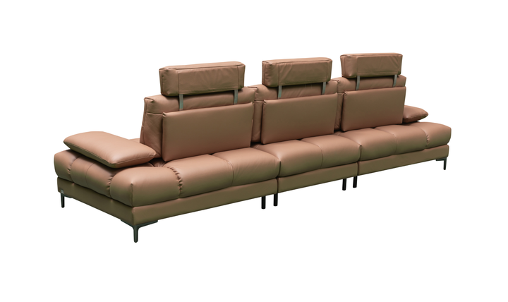 Klaussner Altavero Stationery Sofa With Deep Seating & Adjustable Headrest