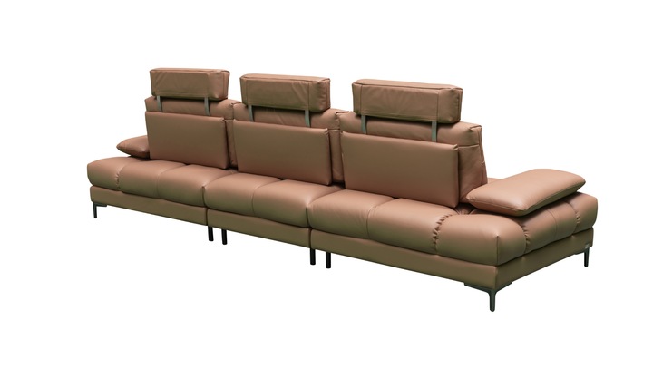 Klaussner Altavero Stationery Sofa With Deep Seating & Adjustable Headrest