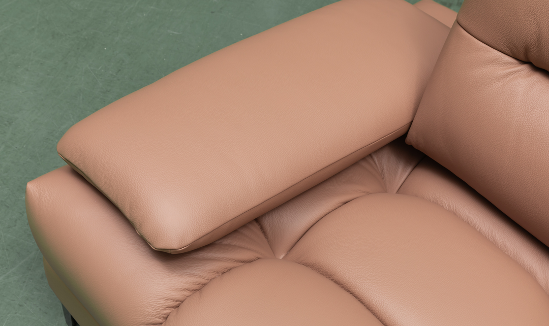 Klaussner Altavero Stationery Sofa With Deep Seating & Adjustable Headrest