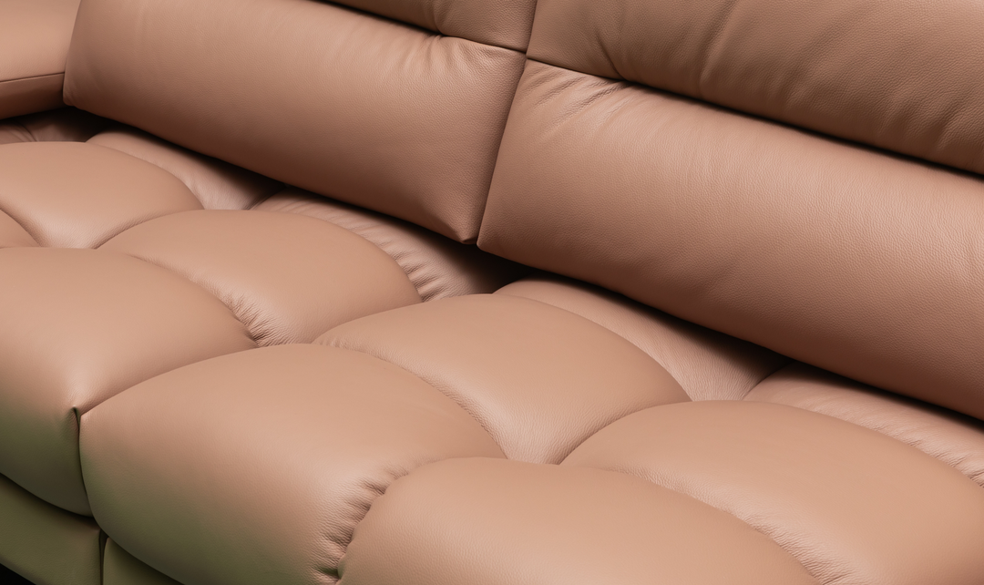 Klaussner Altavero Stationery Sofa With Deep Seating & Adjustable Headrest