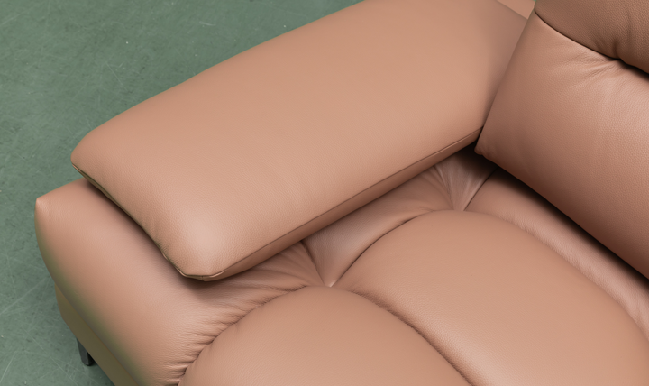 Klaussner Altavero Stationery Sofa With Deep Seating & Adjustable Headrest