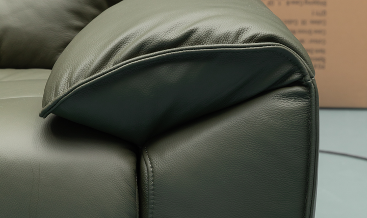 Klaussner Sky leather Sectional Sliding Seats Sofa