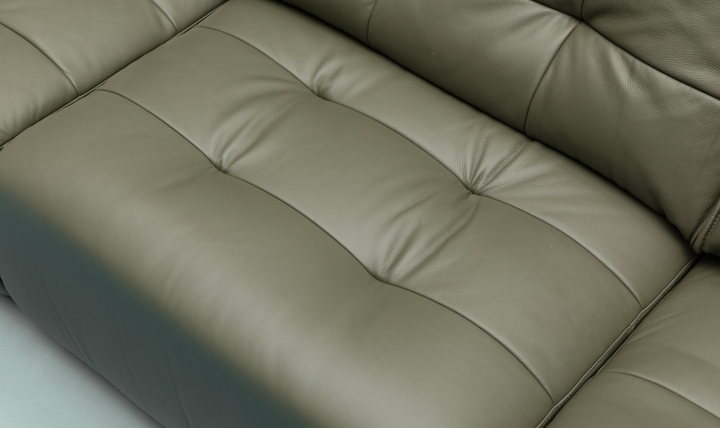 Klaussner Sky leather Sectional Sliding Seats Sofa
