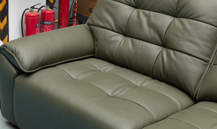 Klaussner Sky leather Sectional Sliding Seats Sofa