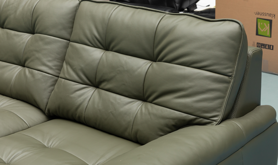 Klaussner Sky leather Sectional Sliding Seats Sofa