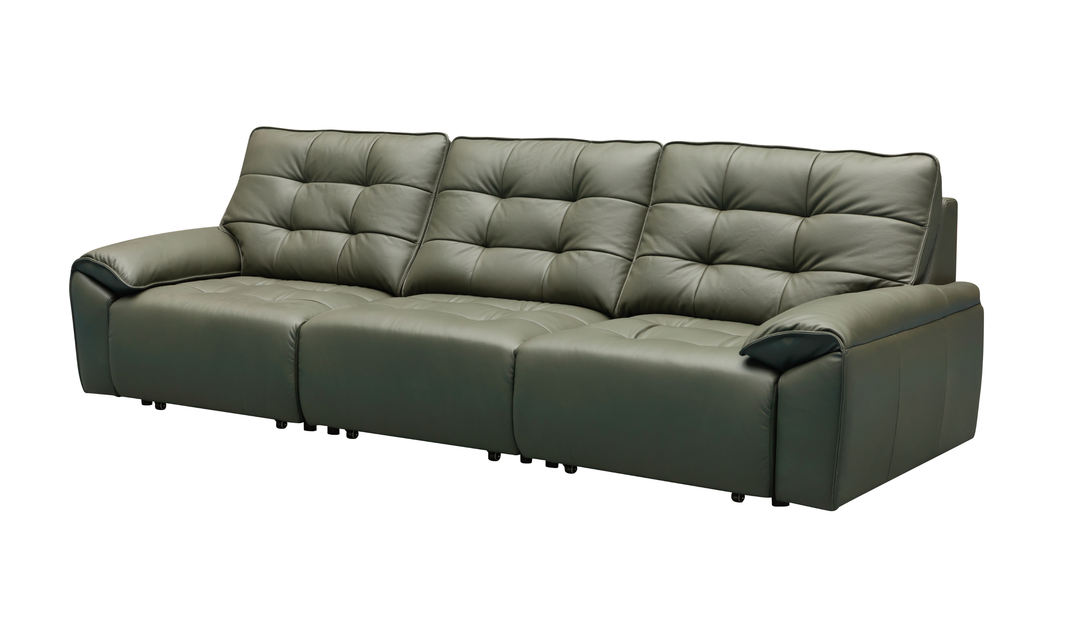 Klaussner Sky leather Sectional Sliding Seats Sofa