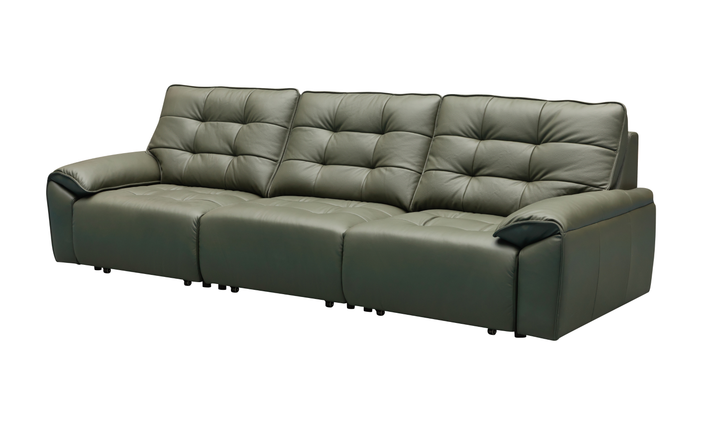 Klaussner Sky leather Sectional Sliding Seats Sofa