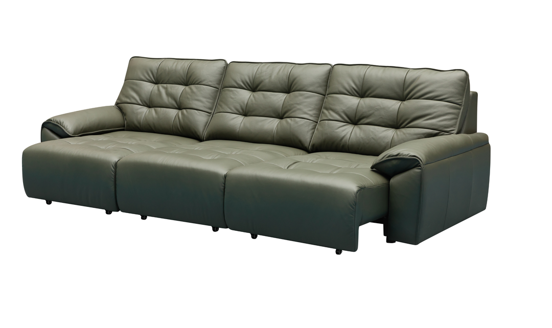 Klaussner Sky leather Sectional Sliding Seats Sofa