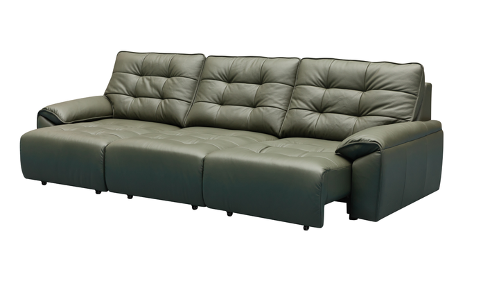Klaussner Sky leather Sectional Sliding Seats Sofa