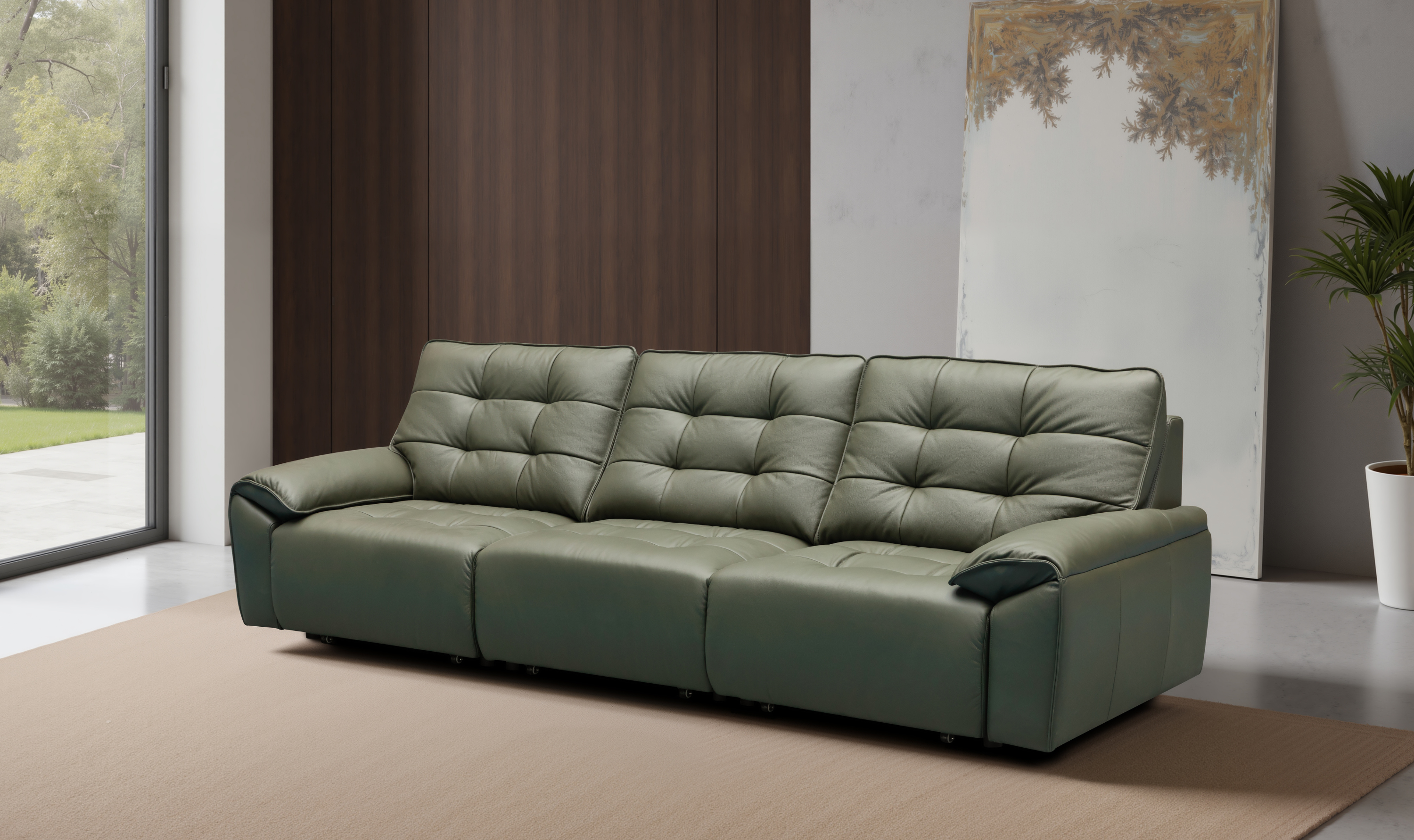 Klaussner Impulso Leather Power Sliding Sofa