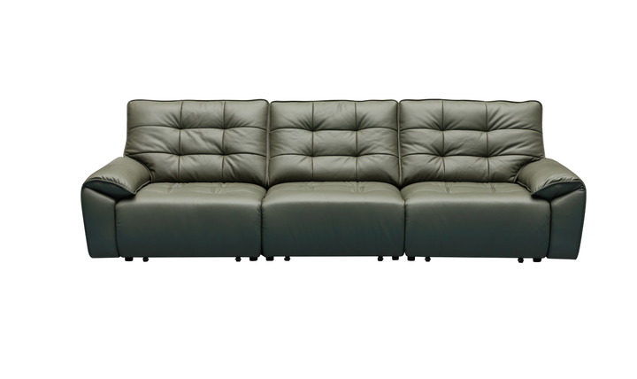 Klaussner Sky leather Sectional Sliding Seats Sofa