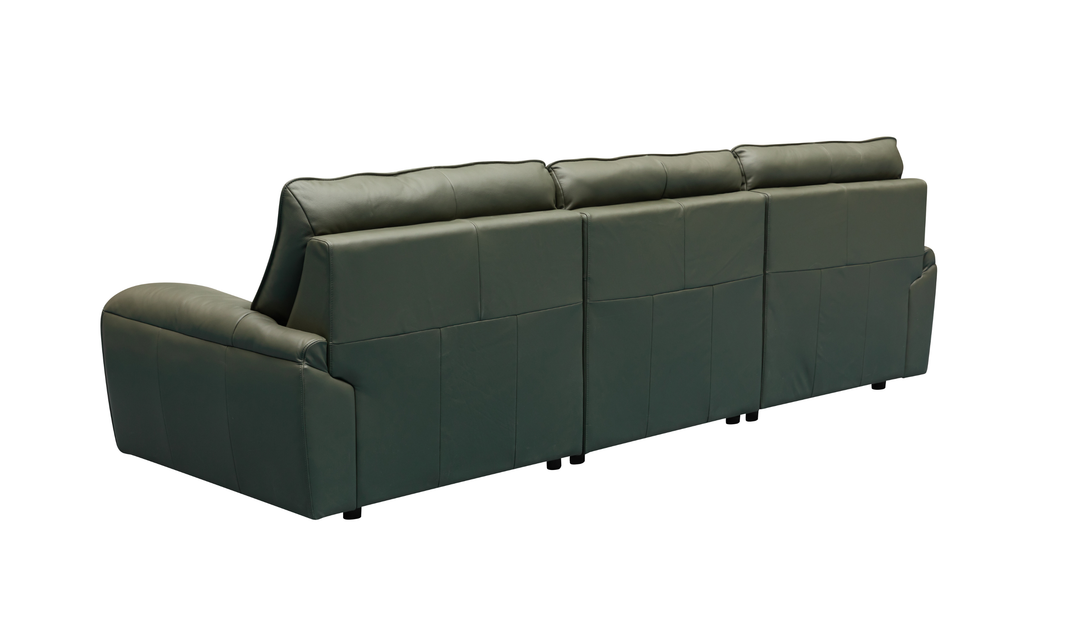 Klaussner Sky leather Sectional Sliding Seats Sofa
