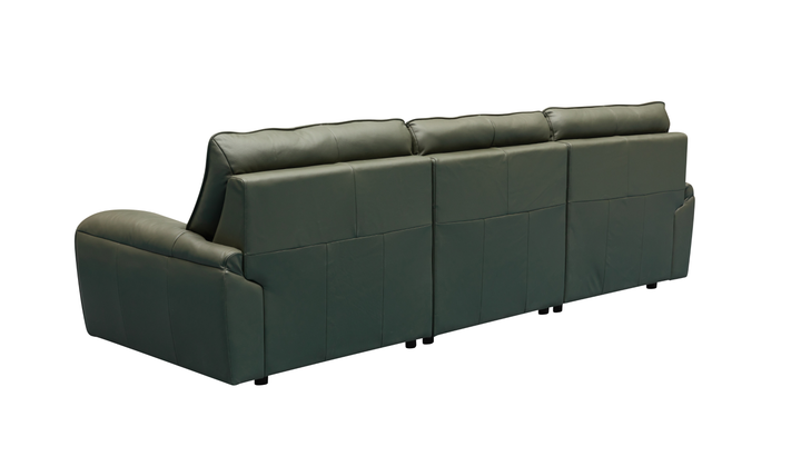 Klaussner Sky leather Sectional Sliding Seats Sofa