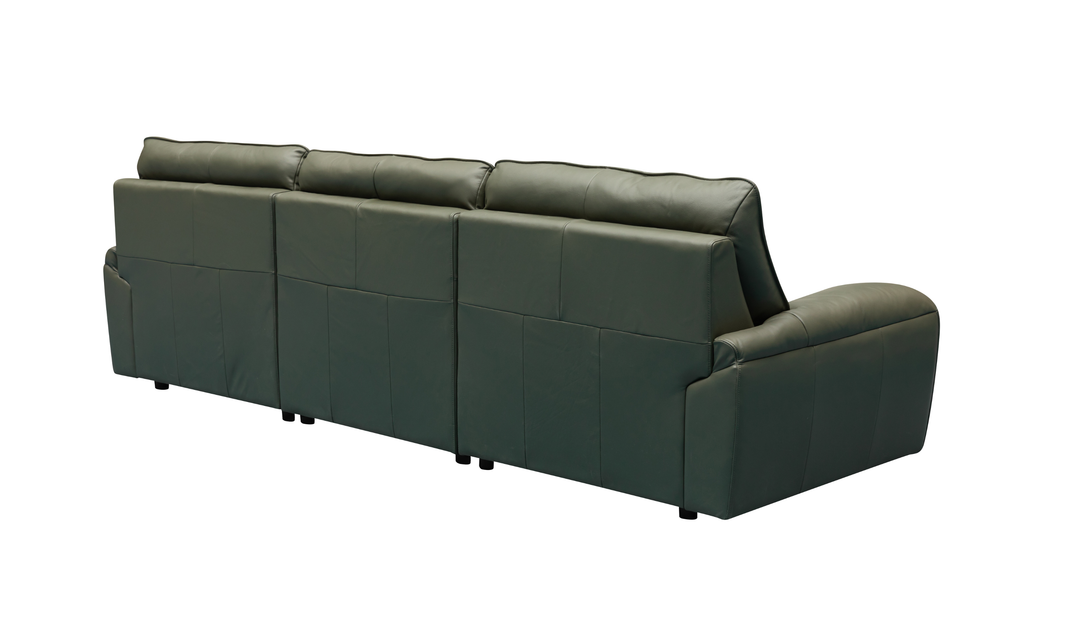 Klaussner Sky leather Sectional Sliding Seats Sofa