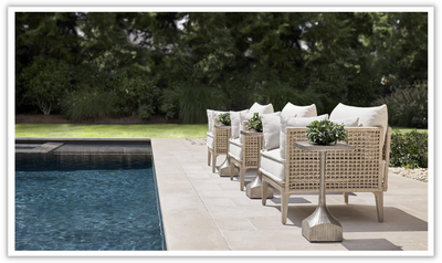Bernhardt Kamari Aluminium Outdoor Accent Table 