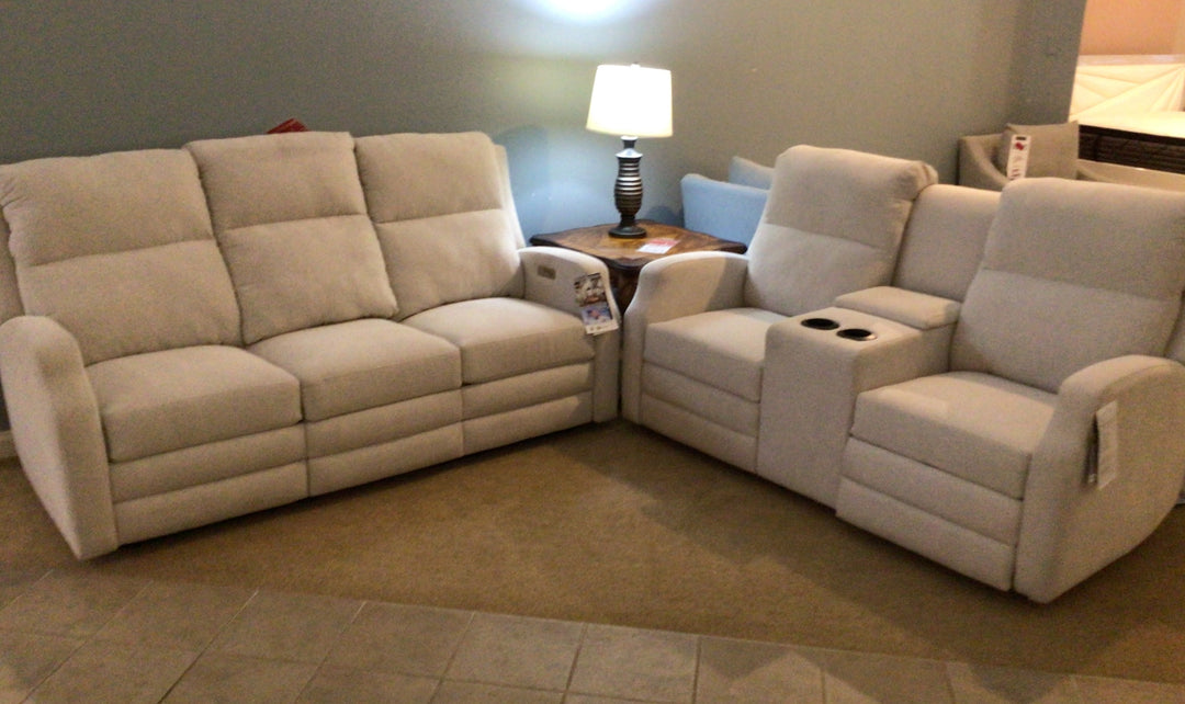 Kamiah Reclining Sofa and Loveseat-Jennifer Furniture
