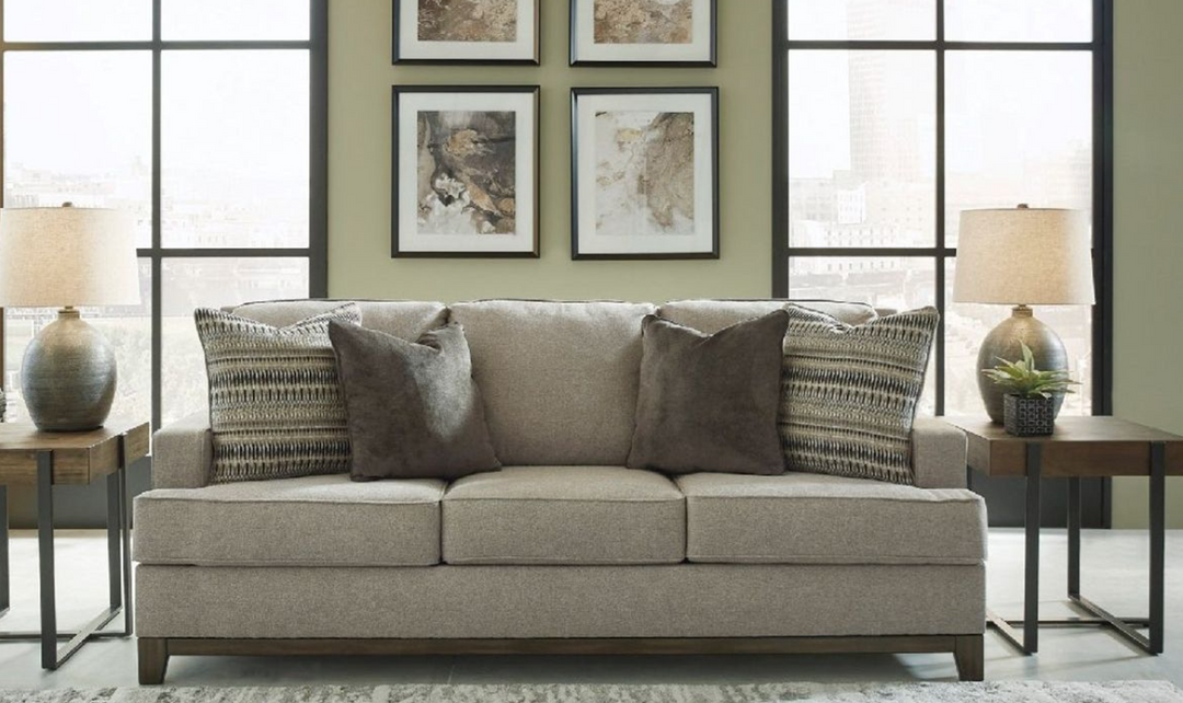 Modern Heritage Kaywood 3-Seater Fabric Sofa in Granite Gray