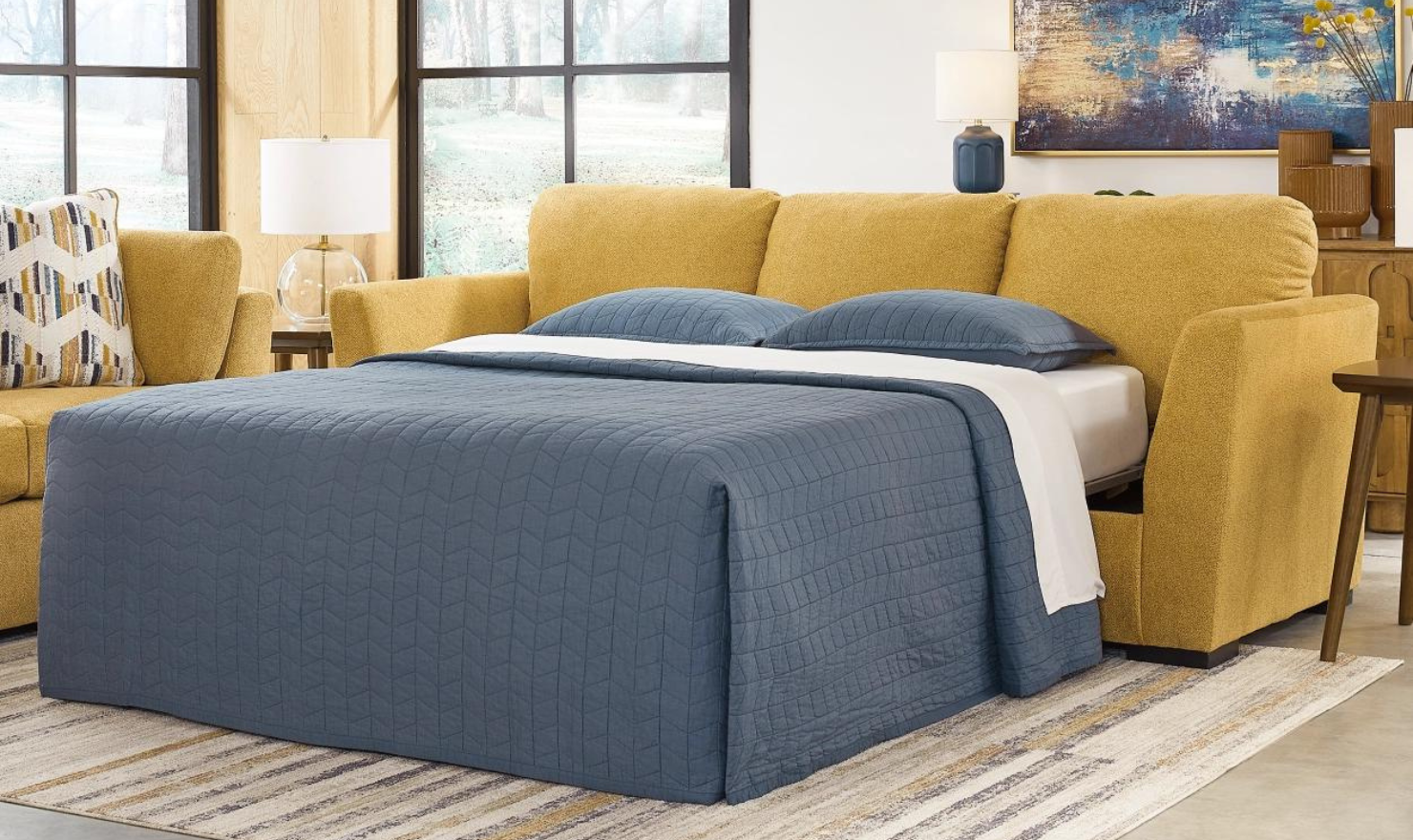 Modern Heritage Keerwick 3-Seater Queen Sofa Sleeper in Fabric