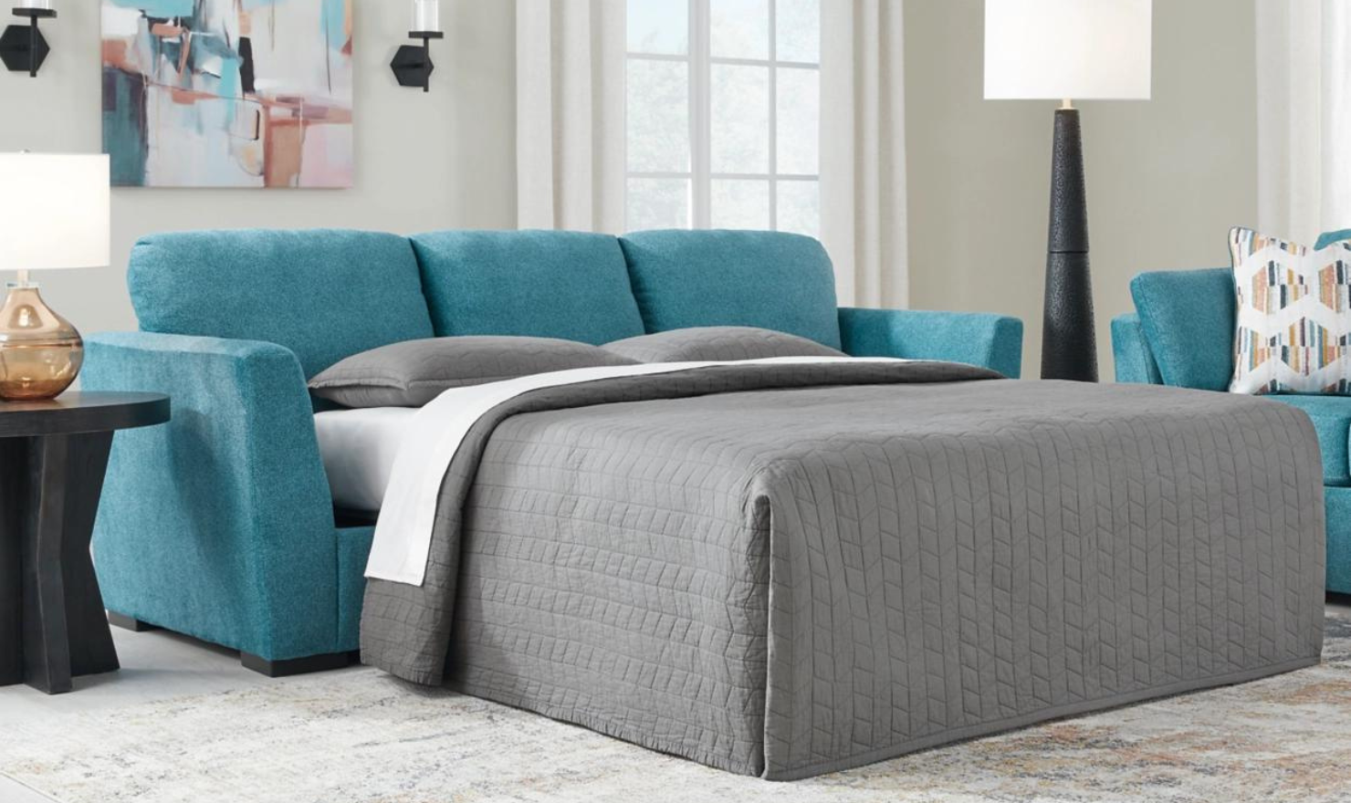 Modern Heritage Keerwick 3-Seater Queen Sofa Sleeper in Fabric