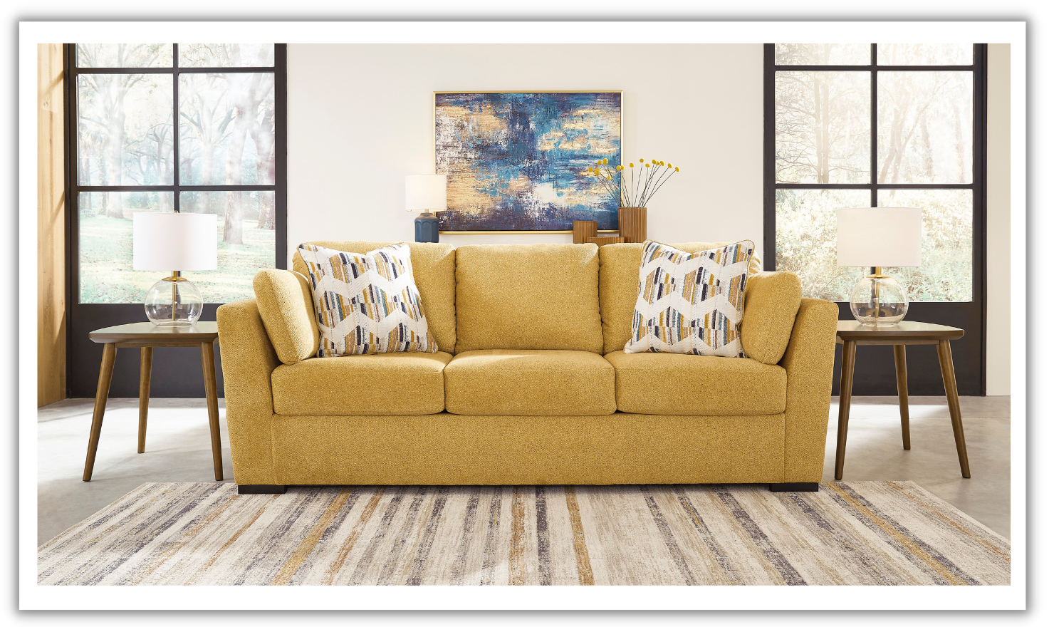 Modern Heritage Keerwick 3-Seater Queen Sofa Sleeper in Fabric