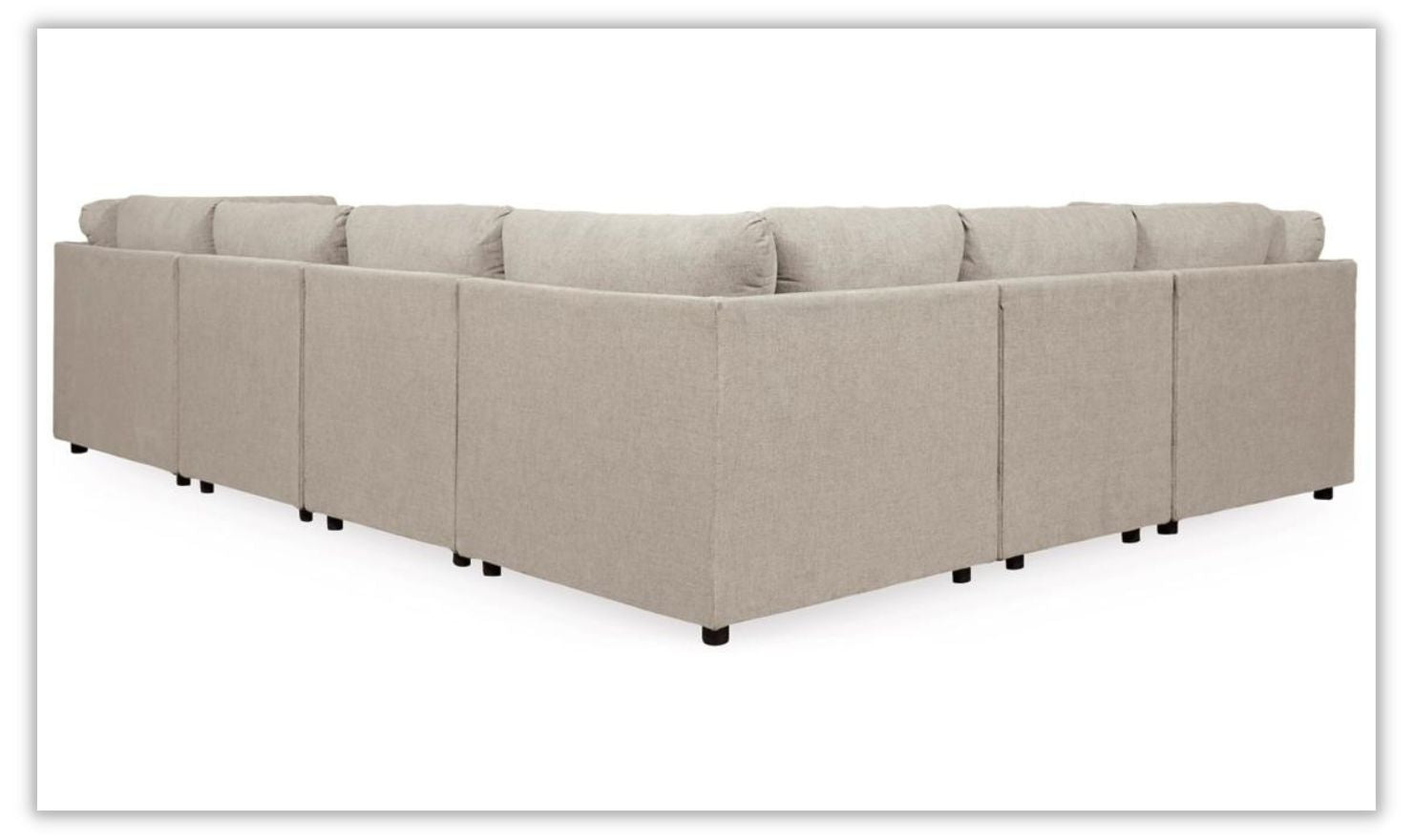 Modern Heritage Kellway Tuxedo Arms Modular Sectional Sofa in Beige