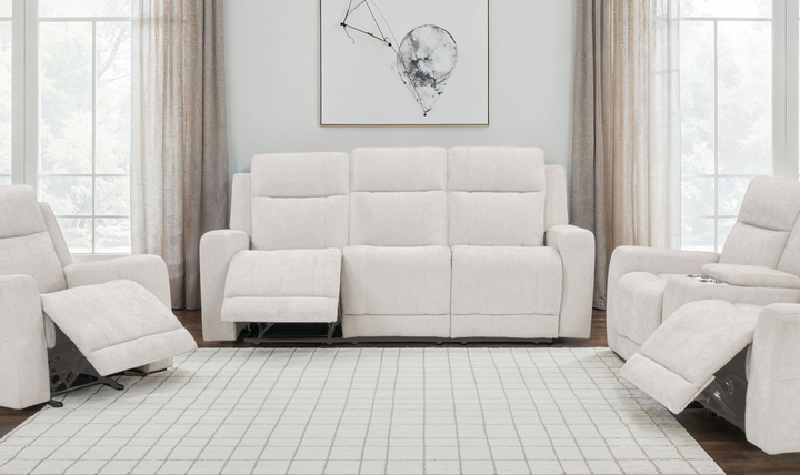 Modern Heritage Kennett Chenille Fabric Power Reclining Sofa