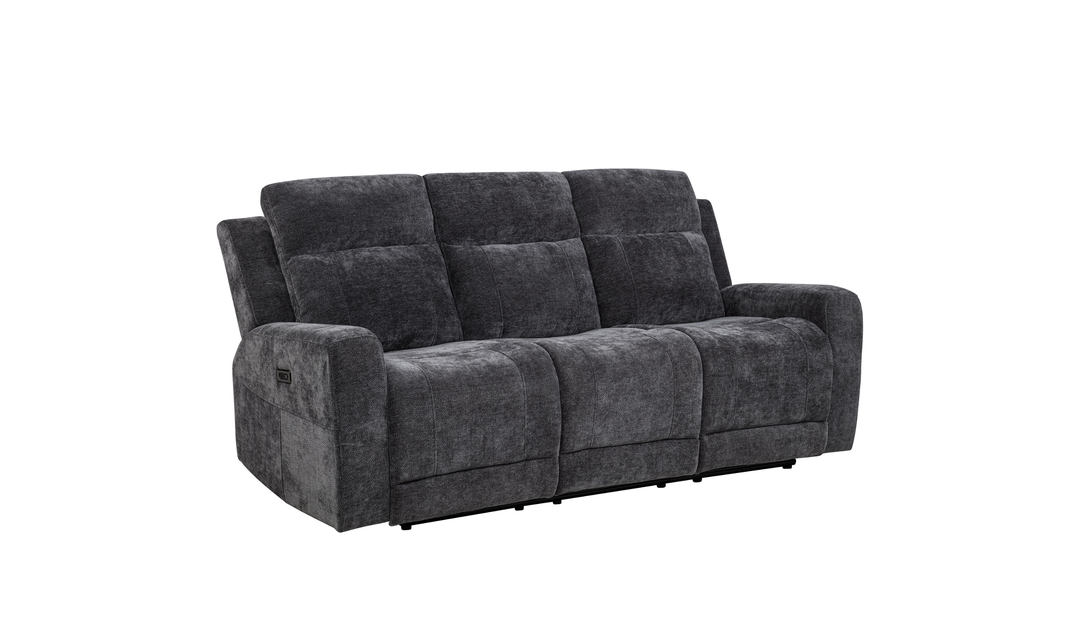 Modern Heritage Kennett Chenille Fabric Power Reclining Sofa