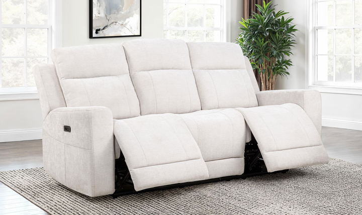 Modern Heritage Kennett Chenille Fabric Power Reclining Sofa