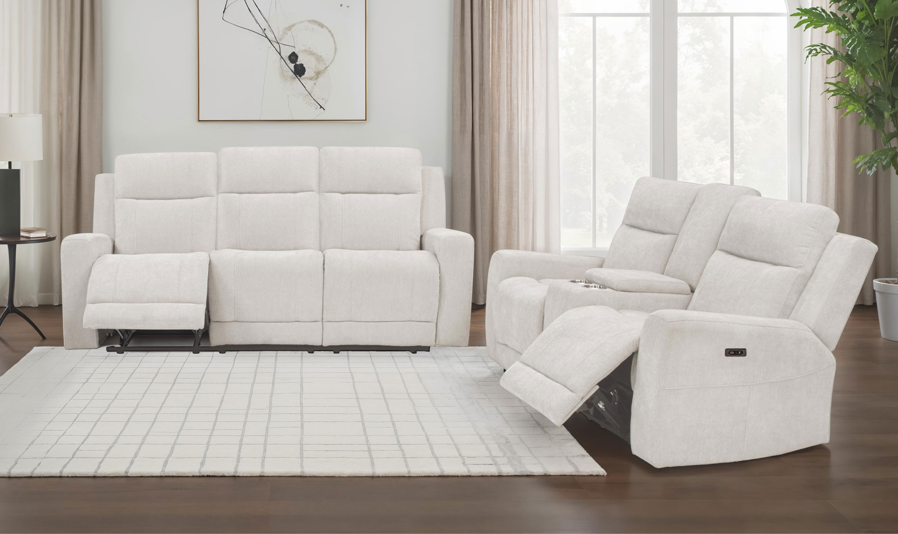 Modern Heritage Kennett Fabric Power Reclining Living Room Set | Jennifer Furniture