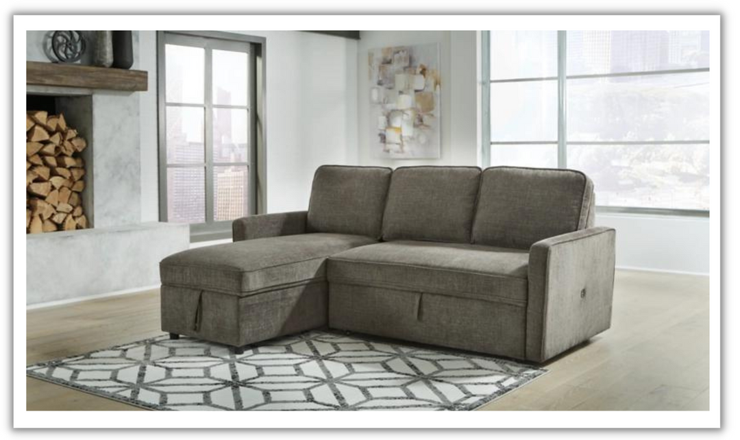 Kerle Fabric 2- Piece Sectional with Pop-Up Bed & Storage-Jennifer